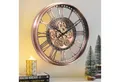 Samilito Uhr Wanduhr mit echtem Bewegungsgetriebe Zahnrädern (Leises Quarz-Schrittwerk, kein tickendes lautes Geräusch)