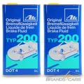 ATE BREMSEN FLÜSSIGKEIT BREMSFLÜSSIGKEIT 2x 5 LITER TYP 200 DOT-4  50131526