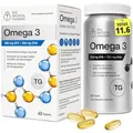 Omega 3 Kapseln Hochdosiert – 500 mg EPA + 250 mg DHA pro Kapsel – Triglycerid-Form für bessere Aufnahme – Nachhaltiges Fischöl aus Peruanischen Sardellen – IFOS-zertifizierte Reinheit (60 Kapseln)