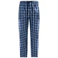 GÖTZBURG Pyjamahose Pure Cotton mit Knopfleiste und Kordelzug blau 54