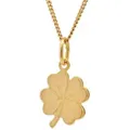 HOPLO Kettenanhänger Anhänger Kleeblatt mit Kette 1,1 mm 333-8 Karat Gold 38 cm, Made in Germany 38 cm Kindergröße