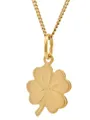 Anhänger Kleeblatt mit Kette 1,1 mm 333-8 Karat Gold 45 cm, Kettenlänge:38 cm Kindergröße