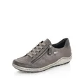 Remonte Damen Low-Top Sneaker R1402, Frauen Halbschuhe,lose Einlage,wasserabweisend,remonteTEX,Business,Freizeit,straßenschuhe,grau (44),37 EU