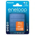 Panasonic Akku NiMH, Mignon, AA, HR06, 1.2V/2000mAh Pre-charged, inkl. Akkubox, Retail-Blister (4-Pack)