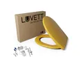 LUVETT WC-Sitz C100 mit Absenkautomatik, Duroplast Antibakteriell, Universelle O-Form (Komplett-Set, Inklusive 3 Befestigungsarten), mit Original SoftClose® Absenkautomatik, Duroplast