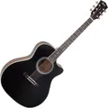 Cort PURE-GA Grand Auditorium Akustik Gitarre Black Satin Tonabnehmer Cutaway