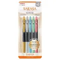 Zebra Gel-Kugelschreiber Sarasa-Clip, 0,5 mm, Deco-Glanz, 5 Farben, Set N JJ15-5C-SH-N