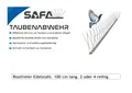 SAFA Taubenspikes Taubenabwehr aus rostfreiem Edelstahl, 1 meter lang, 2/4-reihig, Für die Montage auf Stein, Beton, Metall, Holz, Glas, geeignet.