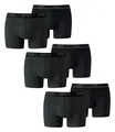 PUMA 6 er Pack Boxer Boxershorts Men Herren Unterhose Pant Unterwäsche, Bekleidungsgröße:M, Farbe:691 - Dark Grey Melange/Black