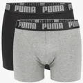 PUMA BOXERSHORTS FÜR HERREN UNTERHOSEN MEN BASIC BOXERS 2P SCHWARZ/GRAU Größe M