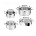 Tefal G719S855 Duetto+ Edelstahl-Kochgeschirr-Set, 8 Teile - Silber