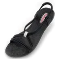 Badeschuhe Damen - Tenno - Schwimmschuhe Badesandalen Frauen - fällt klein aus - schmaler Schnitt - schwarz,38