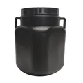 Fass quadratisch 20l schwarz | Weithalsfass lebensmittelecht Camping lagern