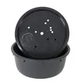 CLGarden Springbrunnenbecken Set mit ø 88cm GFK Deckel 150 Liter PE Becken