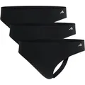 ADIDAS adidas Damen Strings, 3er Pack - Thongs, Active Light Flex , Unterwäsche, Logo