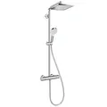hansgrohe Duschsystem Crometta E Showerpipe, Höhe 120.1 cm, 240 1jet EcoSmart mit Thermostat - Chrom