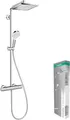 hansgrohe Crometta E - wassersparendes Duschsystem (EcoSmart) mit Thermostat, Re