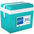 Kühlbox Isolierbox Kühltasche Camping Thermobox Isoliertasche (Kühlbox 35L TÜRKIS)