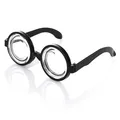 Nerd Brille Schwarz  Lustiges Hornbrille ohne Stärke  Kostüm Accessoire für O...