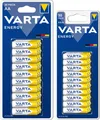 60 x Batterien VARTA Energy Alkaline, je 30 x Mignon AA LR06 + Micro, AAA, LR03, 1.5V