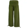 Guru-Shop Relaxhose Goa Psytrance Hose, Sommerhose, Yogahose,.. alternative Bekleidung grün L