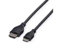 ROLINE HDMI High Speed Kabel mit Ethernet, HDMI ST - Mini HDMI ST Audio- & Video-Kabel, HDMI Typ A Männlich (Stecker), HDMI Typ C (Mini) Männlich (Stecker) (200.0 cm)