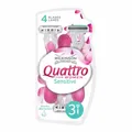 Wilkinson Quattro Damenrasierklingen, 3 Stück, Sanfte Rasur