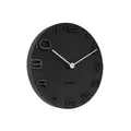 Karlsson Wanduhr On The Edge schwarz mit Chromzeiger, Ø42cm