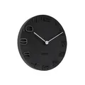 Wanduhr On The Edge schwarz mit Chromzeiger, Ø42cm