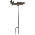 Beliani Garten-Vogeltränke, Braun, Metall, 27x65x27 cm, Gartenzubehör, Gartenpflege, Vogelhäuser
