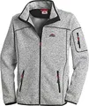 Stubai - Strick Fleecejacke Herren/Strickjacke mit Fleece Innenseite für Outdooraktivität, Strick Fleece Jacke mit Stehkragen und Reißverschluss ,Grau-mele,XXL