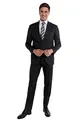 Steffen Klein Herren Anzug - Regular Fit - Größe 106 - Zweiteiler Business Anzug - Elastischer Komfort - Klassischer Schnitt - Schwarz