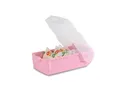 HAN Lernkarteibox CROCO, einfach Vokabeln lernen mit 5-Fächer-Lernsystem, DIN A8 Karteikasten für 500 Karten, 998-886, transluzent/pastellrosa