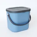 ROTHO Müll Eimer Küche Mülltrennung Kunststoff 6 Liter Rest Papier Abfall blau