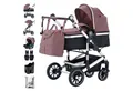 Daliya® Kombi-Kinderwagen NEOMOVE 3in1 Kinderwagen mit i-Size Babyschale & Buggy, (Reise-Set, 10-tlg), Kinderwagen mit i-Size Babyschale, Alu-Rahmen, Großer Einkaufskorb