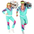 W WIDMANN MILANO Party Fashion - Kostüm Trainingsanzug, Vintage-Style, 80er Jahre Outfit, Jogginganzug für Karneval & Party