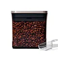 OXO Steel Coffee POP-Behälter mit Schaufel – 1,6 l luftdichte Aufbewahrung, Edelstahldeckel, getöntes Gehäuse, platzsparend, inklusive 30 ml Schaufel