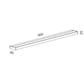 Serien Lighting LED-Wandleuchte SML² 900 Aluminium poliert, 2700K satinée/Raster SM1716 4260331395787