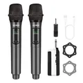 Mikrofon kabellos Drahtloses Funkmikrofon Wireless Microphone Dual Mikrofon