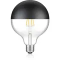 ledscom.de E27 LED Leuchtmittel, G125, warmweiß (2700 K), 6,7 W, 660lm, Kopfspiegel (schwarz)