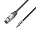 Adam Hall Cables 5 STAR MYF 0150 - Symmetrisches Kabel, Neutrik 3-Pol XLR female auf 3,5mm Miniklinkenstecker stereo, schwarz, 1,5 m