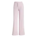 Adidas Damen Essentials SMALL Logo Feel Cozy Open Hem Pants, Clear pink/White, L