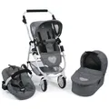 Bayer Chic 2000 3 in 1 Kombi Puppenwagen Emotion All In Jeans grey TOP