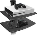 Schwarz Glasregal TV Rack Wandregal für DVD-Player 8kg Tragfähigkeit