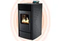 NEMAXX Pelletofen P9 Schwarz 11 kW  bis 220 m³ Start-Reinig. & mech.Wartungs-Reinigung, (ECO-Modus,Wochenprogramm,Fernbedienung,WiFi-Ready (optional),Timer), Multifunktionsdisplay, Vakuum- & Überhitzungsschutz, Auto-Pelletzufuhr
