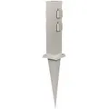 ledscom.de Garten-Steckdosen-Säule Polly mit Erdspieß für außen, IP44, 4-Fach, Edelstahl, eckig, 40cm