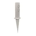 ledscom.de Garten-Steckdosen-Säule Polly mit Erdspieß für außen, IP44, 4-Fach, Edelstahl, eckig, 40cm