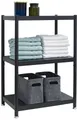 shelfr Regal mit 3 Ablagen - 61x41x90 Industrial Design Metallregal - Standregal, Schwerlastregal Küche & Wohnzimmer - Ablageregal - Regal Schwarz