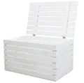 Grosse Holztruhe weiss mit Deckel  80x50x39cm Schatztruhe Aufbewahrungskiste Hol