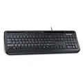 MICROSOFT - Wired USB Keyboard 600 mit Quiet Touch Keys Schwarz